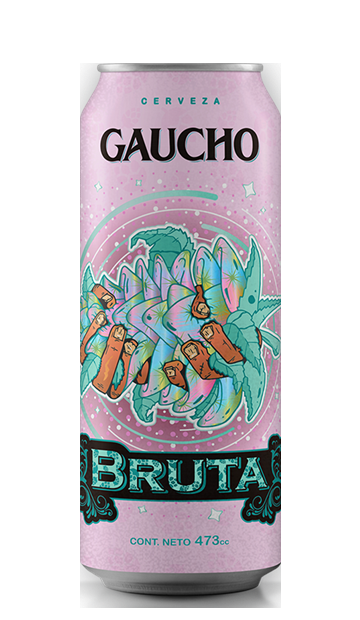 Lata de Cerveza GAUCHO Bruta, American IPA argentina de 473 cc